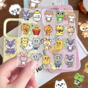 透明款 172张韩团动物塑可爱卡通seventeen周边diy miniteen贴纸