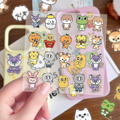 透明款 miniteen贴纸】172张韩团动物塑可爱卡通seventeen周边diy