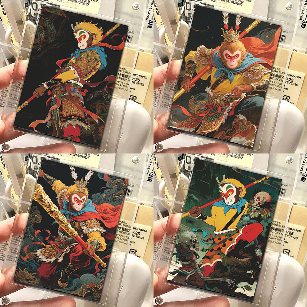 24张东方战神小卡贴纸西游记孙悟空美猴王经典动漫角色创意周边卡