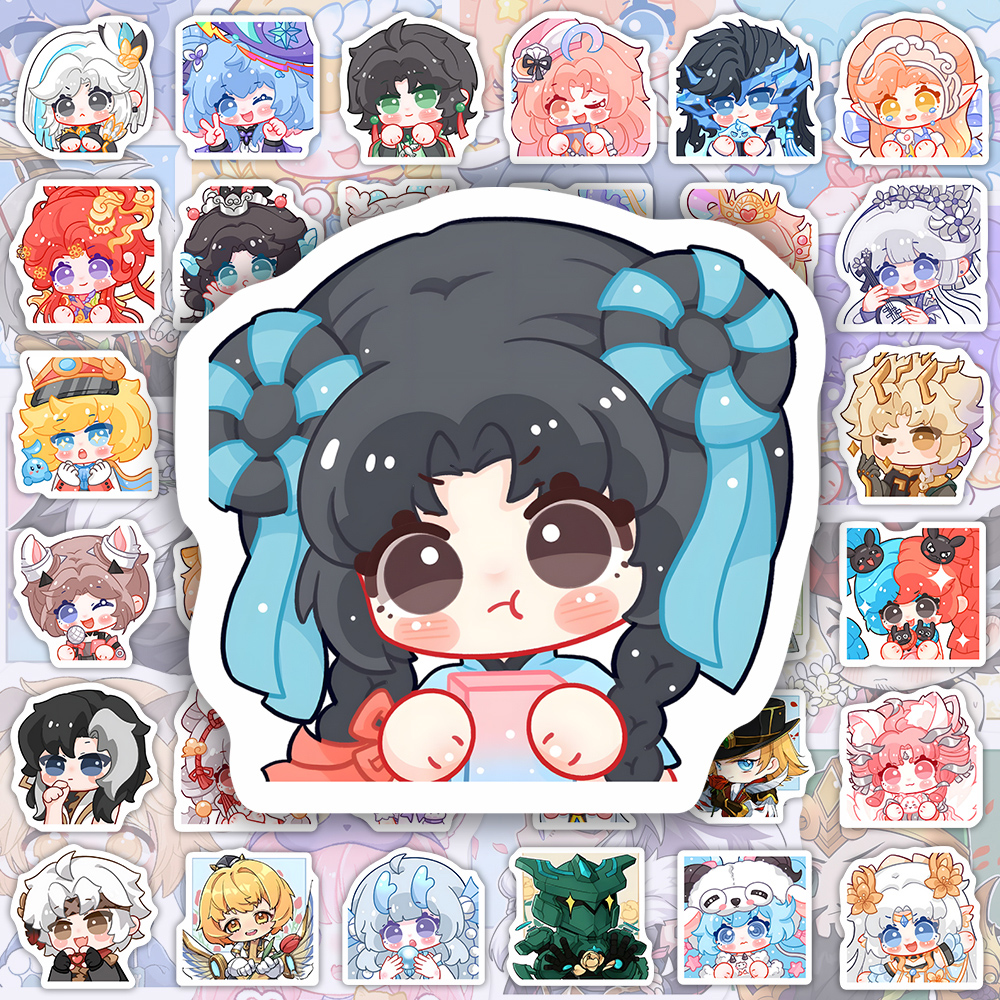 thumbnail for 126 Honor of Kings Cartoon Q Edition Avatar Cute Secondary Waterproof Sticker Notebook Material Decoration Phone Case