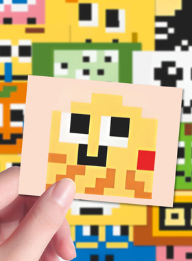 96贴五月天拼豆封口贴卡通mojofamily周边创意贴纸打包装饰diy贴