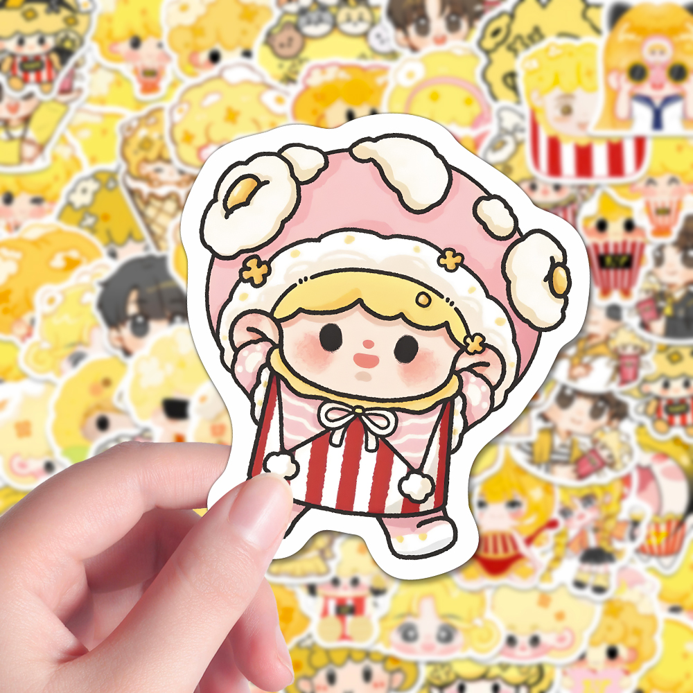 100张简约创意米爆娃Q版表情包贴纸新款可爱卡通TNT时代少年团diy