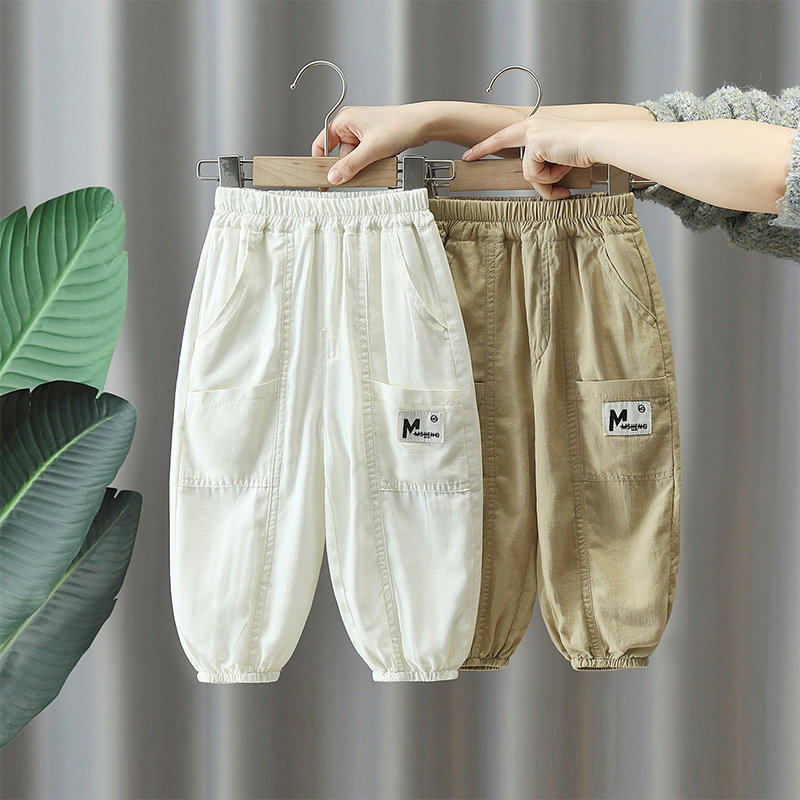 韩国男童春秋款裤子2026新款小儿童装夏季薄款运动防蚊休闲长裤潮