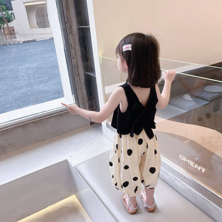 韩国Binhexx女童夏季套装2026新款洋气儿童装时髦夏装吊带两件套