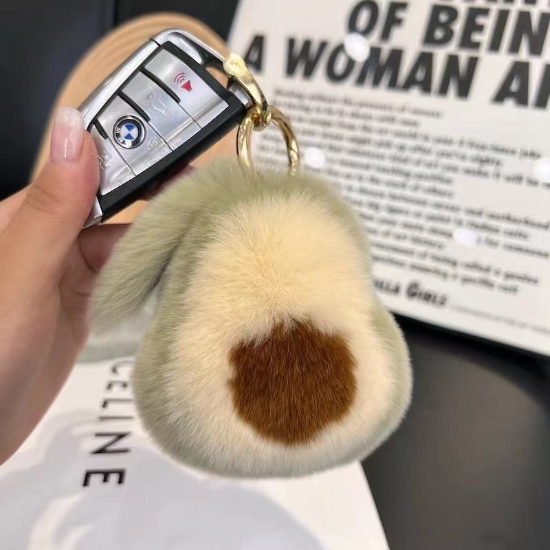 可爱牛油果毛绒挂件汽车钥匙扣包包挂饰公仔玩偶生日礼物女生