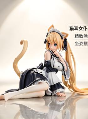 瑟琳娜 虚拟主播 女仆猫娘 机箱摆件模型盒装手办