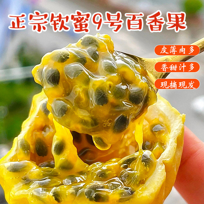 钦蜜9号黄金百香果正宗广西5斤新鲜水果皮薄肉多香甜汁多现摘现发