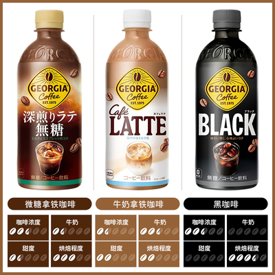 乔治亚即饮咖啡冰美式拿铁