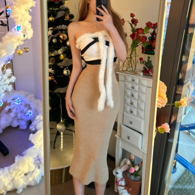 暖冬打底毛毛少女背心