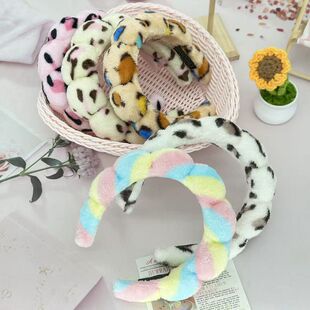 欧美法兰绒高炉顶洗脸化妆束发箍麻花云朵海绵头箍发饰头饰品女