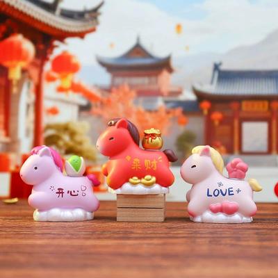 2026正版生肖马年摆件创意神马都有盲盒卡通新年桌面装饰品礼物伴