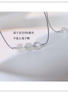 2025白月光石手链6mm手编款草莓晶编制手绳DIY女款 细 闺蜜白色手