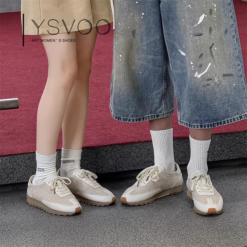 YSVOO2026春夏季男女鞋网面休闲透气运动情侣鞋子老爹鞋防滑潮流