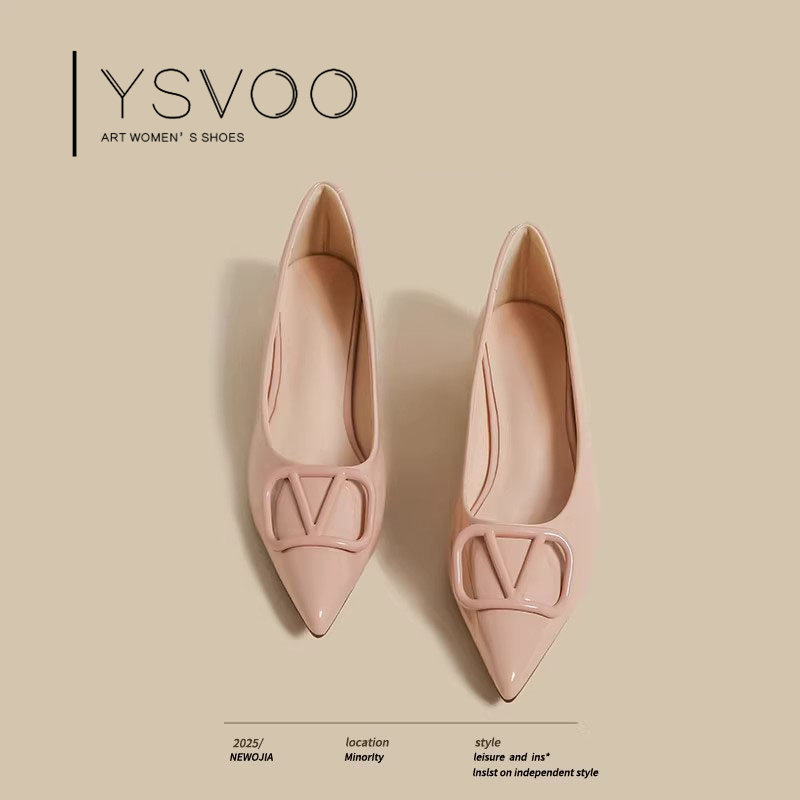YSVOO【庚辰素影】夏季女鞋2026新款今年流行爆款浅口尖头包鞋