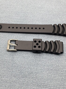 适配精工硅胶表带22mm水鬼SKX007 小MMSBDC001红牙潜水srp637k307