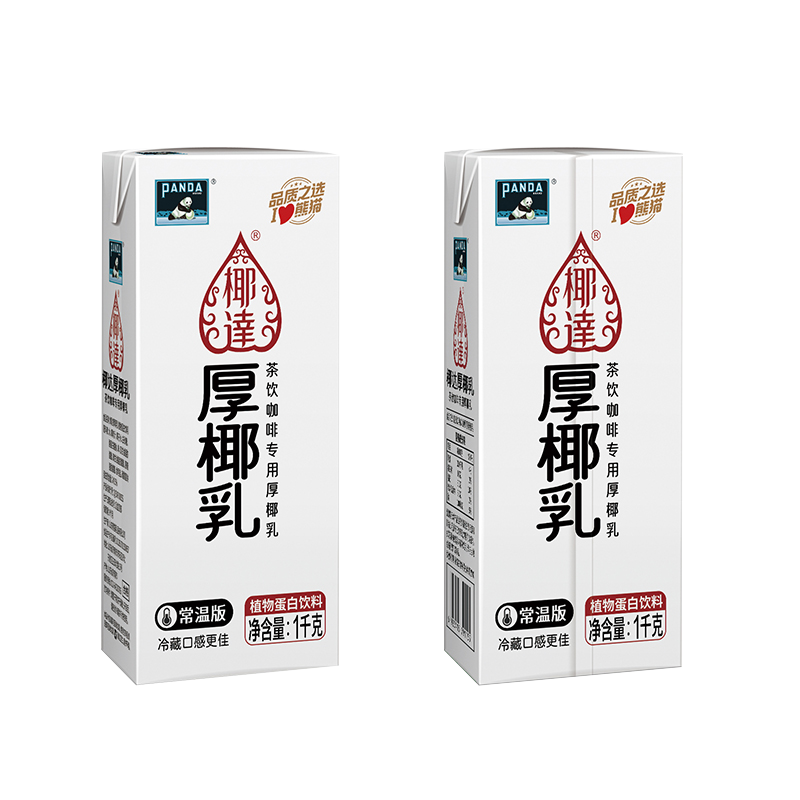 熊猫椰达厚椰乳茶饮咖啡浓郁椰香