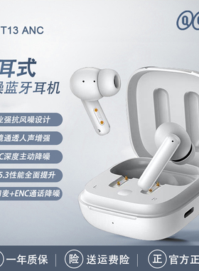 QCY蓝牙耳机T13ANC入耳式降噪耳机运动超长续航蓝牙耳机2025新款