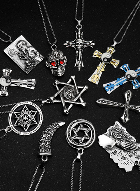 韩版项链男毛衣链小众嘻哈挂链