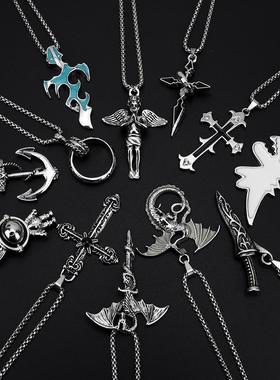 毛衣链男高级感冷淡风恐龙项链