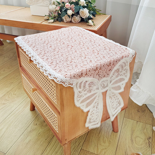 韩式蕾丝床头柜盖布防尘布艺桌布