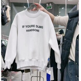 DLMG 338 两排字母一体羊羔毛卫衣