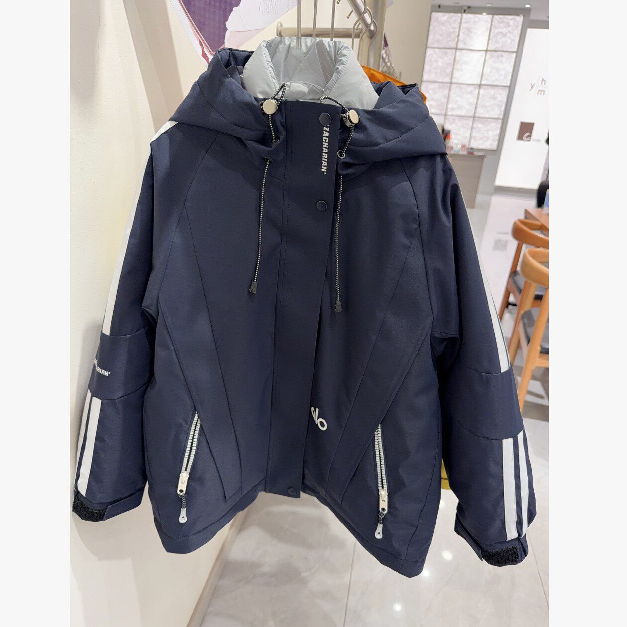 1家 312 真两件三合一手臂拼织带冲锋衣棉衣