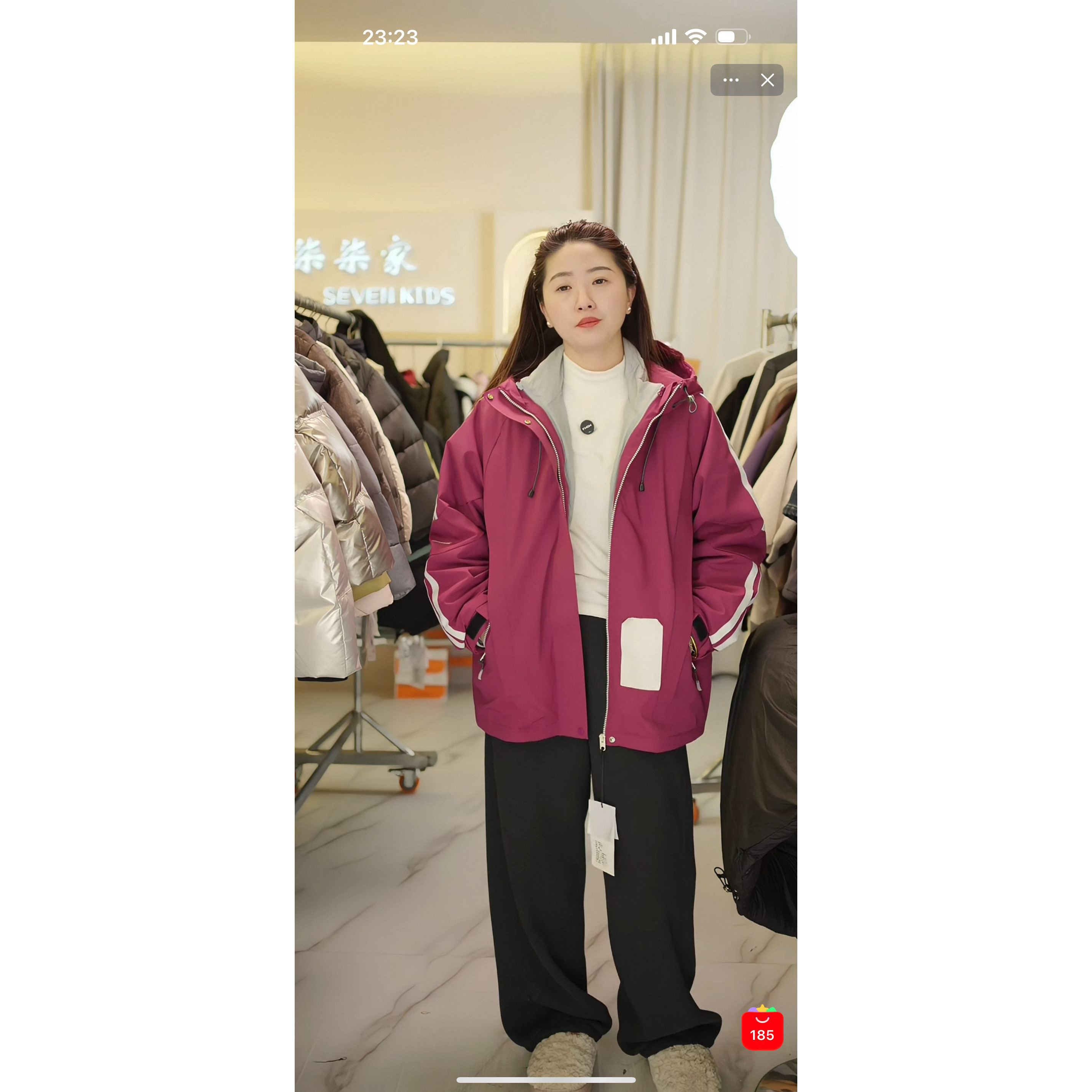 1家 312 真两件三合一手臂拼织带冲锋衣棉衣