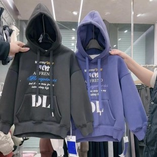 DLMG 字母一体羊羔绒连帽卫衣 297