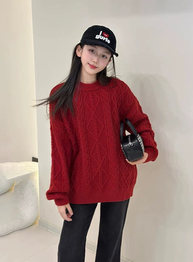 YL 880311 亲子款男女同款麻花纹毛衣