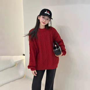 YL 880311 亲子款男女同款麻花纹毛衣