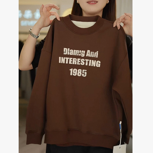 DLMG 三排字母1985羊羔毛卫衣 332