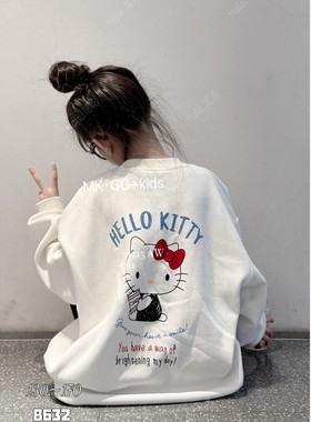 M家 8632 KT帽一体磨毛加厚T恤