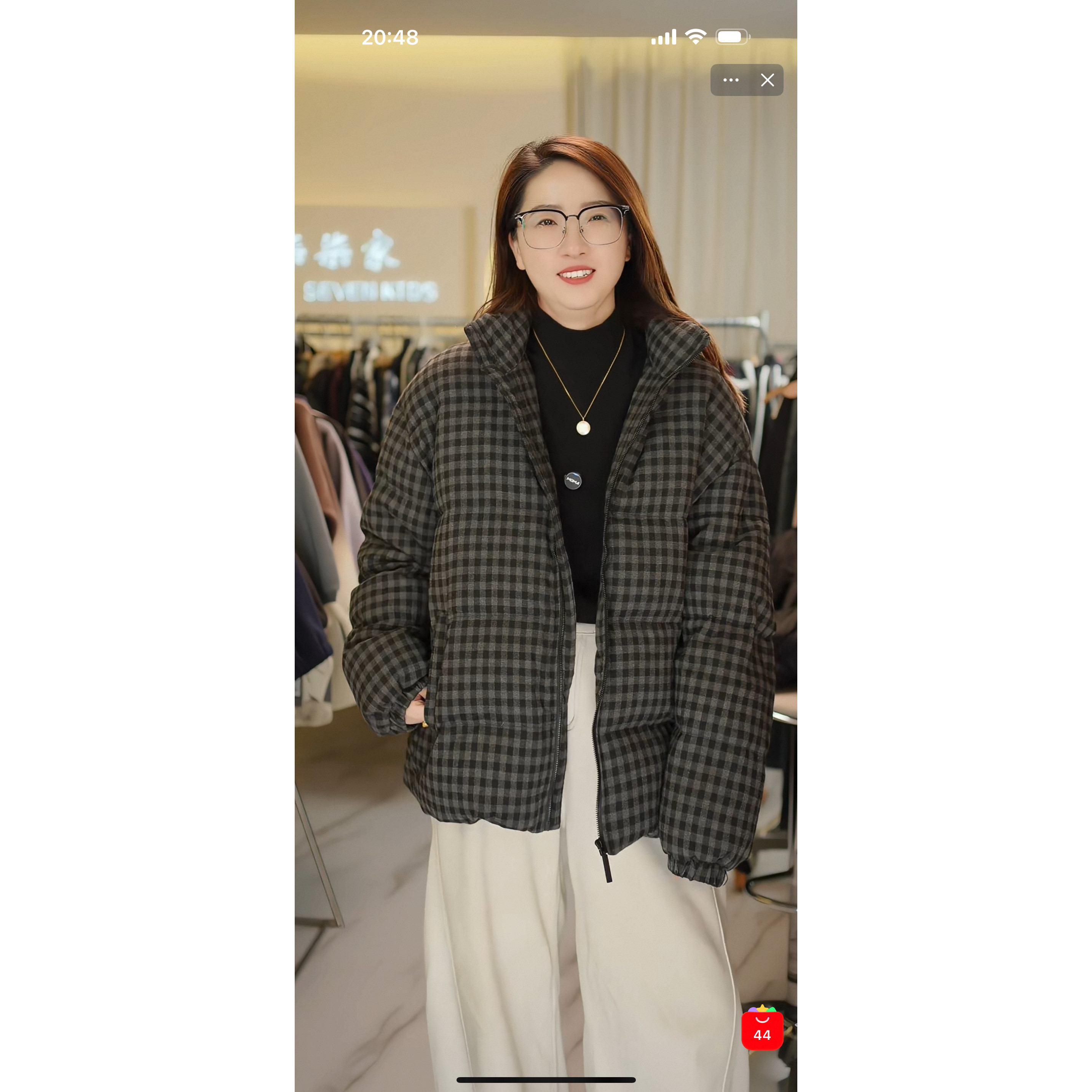 1家 309 格子羽绒服