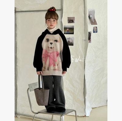 FAZ 6630 数码小猫一体绒插肩袖卫衣