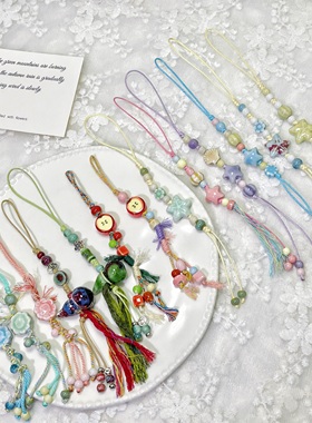 景德镇陶瓷手链陶瓷藏式包挂新中式简约饰品学生情侣礼物陶瓷手串