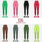 百搭弹力瘦腿塑身瑜伽裤 舒适透气户外跑步女健身九分裤 运动骑行裤