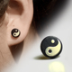 阴阳鱼檀木纯银国潮男士 与木成说 中国风太极耳钉 无耳洞磁吸耳夹