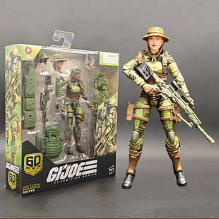 正版特种部队60周年纪念版空降兵特种兵女狙击手6寸可动人偶手办