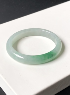 50圈2QW83127贵妃镯 大艺珠宝冰糯种甜阳绿天然缅甸翡翠A货玉手镯