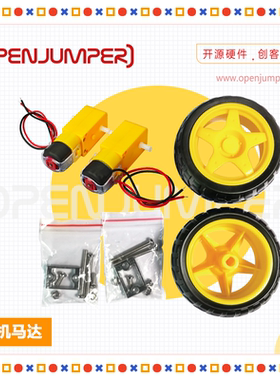 电机马达 DC3V-6V直流减速电机 TT马达强磁抗干扰  电机带车轮