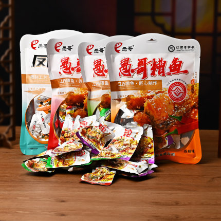 愚哥酒糟鱼100g休闲鱼肉零食原香辣多口味江西九江湖口特产小鱼干