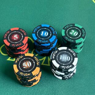 麦穗粘土筹码棋牌室麻将代币掼蛋游戏娱乐德扑套装儿童奖励币