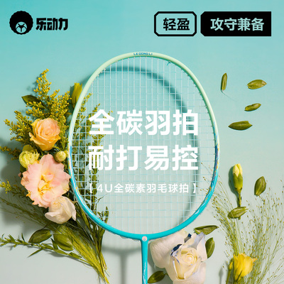 乐动力羽毛球拍全碳素超轻