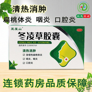 王屋山冬凌草胶囊60粒清热消肿扁桃体炎咽炎喉炎口腔炎