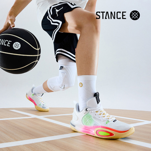 STANCE篮球袜359男女中筒运动袜透气专业实战篮球袜毛巾底白袜