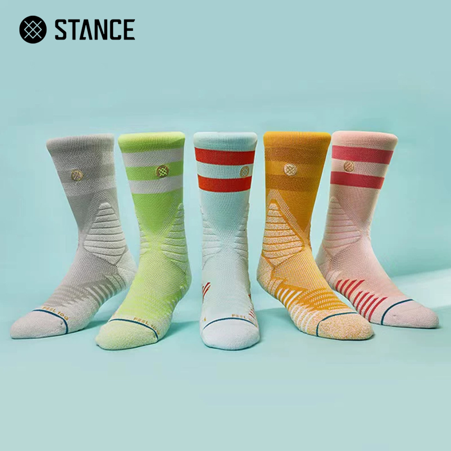 STANCE斗牛袜中筒557美式专业实战篮球袜精英加厚毛巾底运动袜男