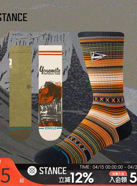 STANCE x 美国国家公园NAT.PARKS联名款男袜女袜透气休闲袜中筒袜