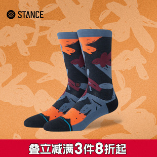 STANCE斯坦斯撞彩秋叶中筒袜545中筒袜男女袜子冬季 外穿透气长袜