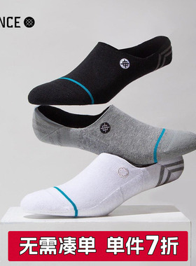 STANCE 145隐形袜浅口船袜男女吸汗防滑透气不掉跟短袜棉袜三双装