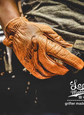 雷摩机车美产grifter复古摩托车手套户外骑行野牛皮 手套
